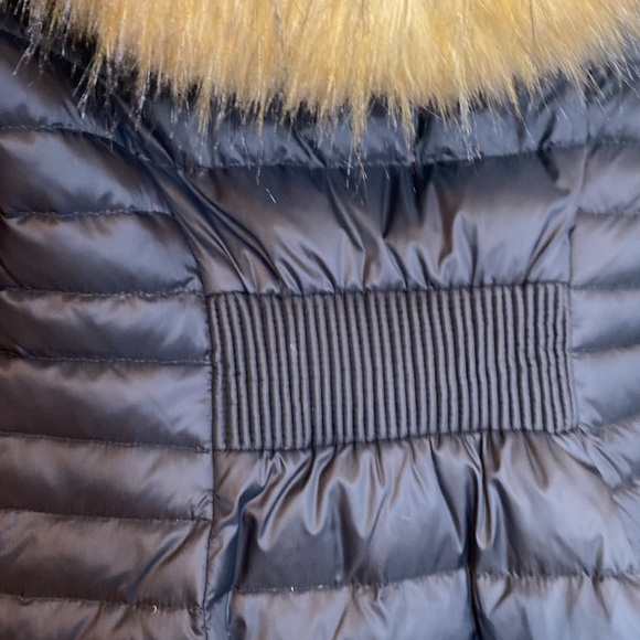 KATE SPADE Black Puffer Jacket with Removable Faux Fur Hood, Size S/P - Picture 5 of 13